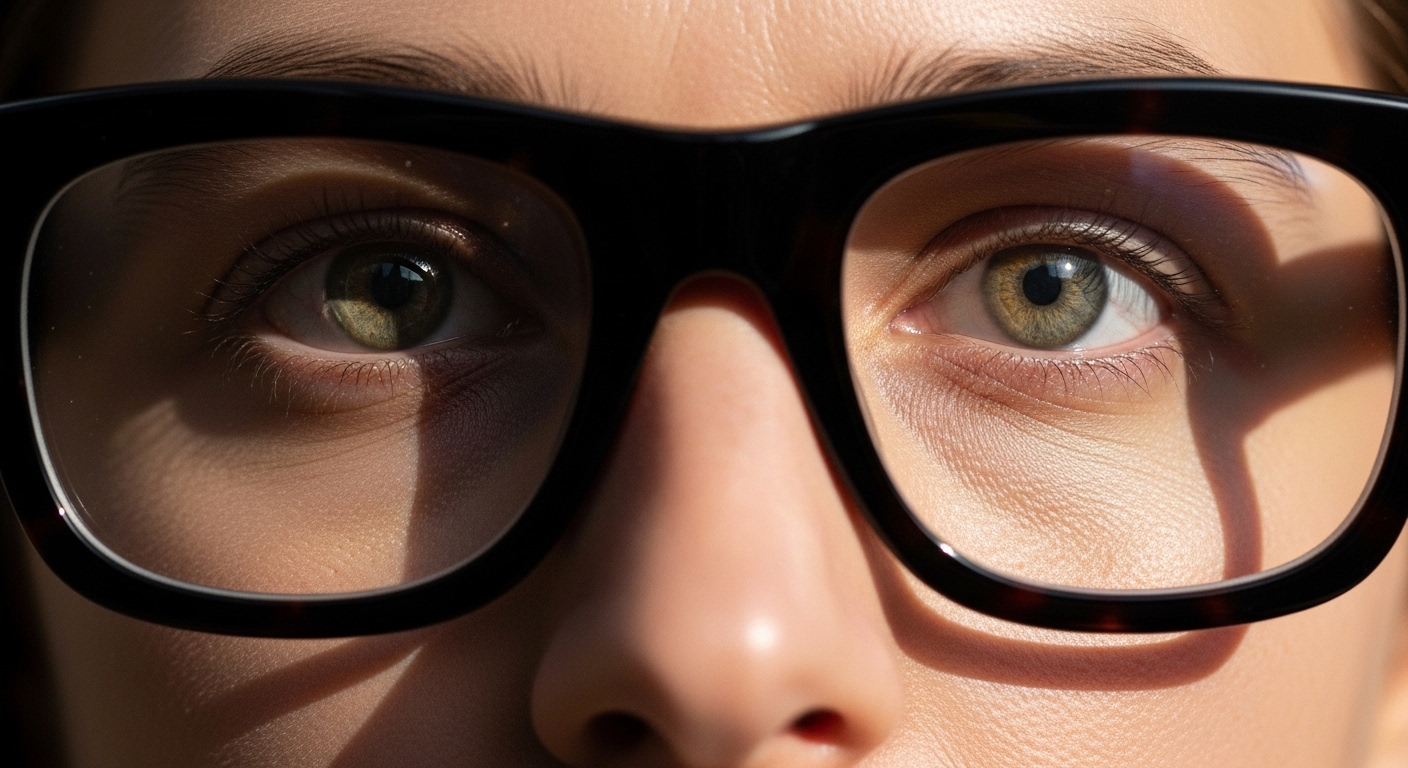 1.56부터 1.74까지 굴절률에 따른 안경 렌즈 두께 차이 비교 인포그래픽